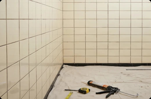 Schritt 1 der Montage - Vorbereitung und Reinigung der Wand