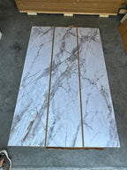 Invisible Grey Marble - SPC Click System - Wall Panel Set of 3, 180x280 cm