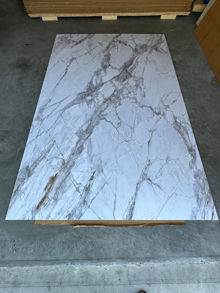 Invisible Grey Marble - SPC Click System - Wall Panel Set of 3, 180x280 cm