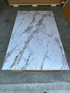 Invisible Grey Marble - SPC Click System - Wall Panel Set of 3, 180x280 cm