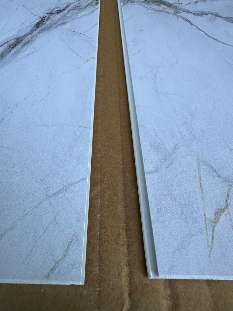 Invisible Grey Marble - SPC Click System - Wall Panel Set of 3, 180x280 cm