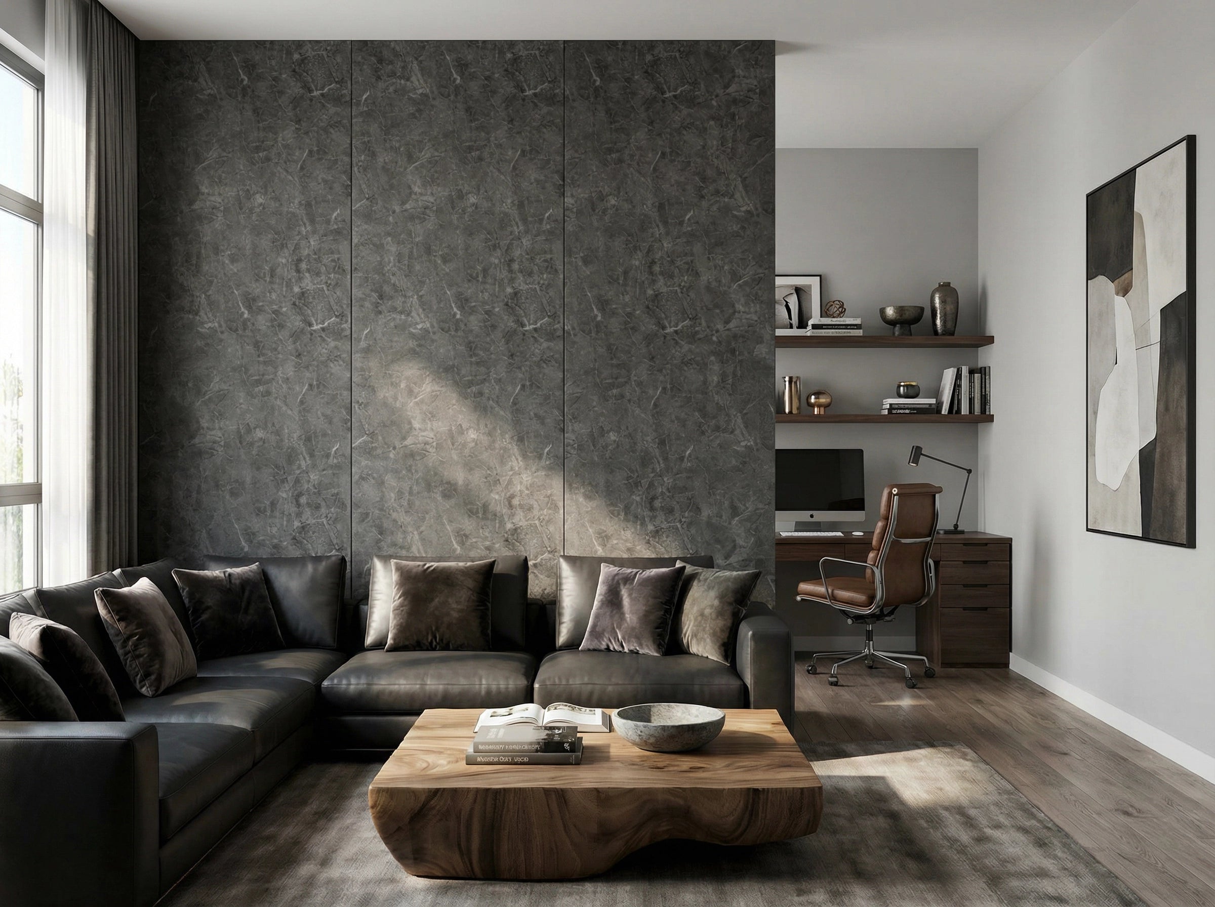 Graphite Ridge - PVC Wall Panel 280x122