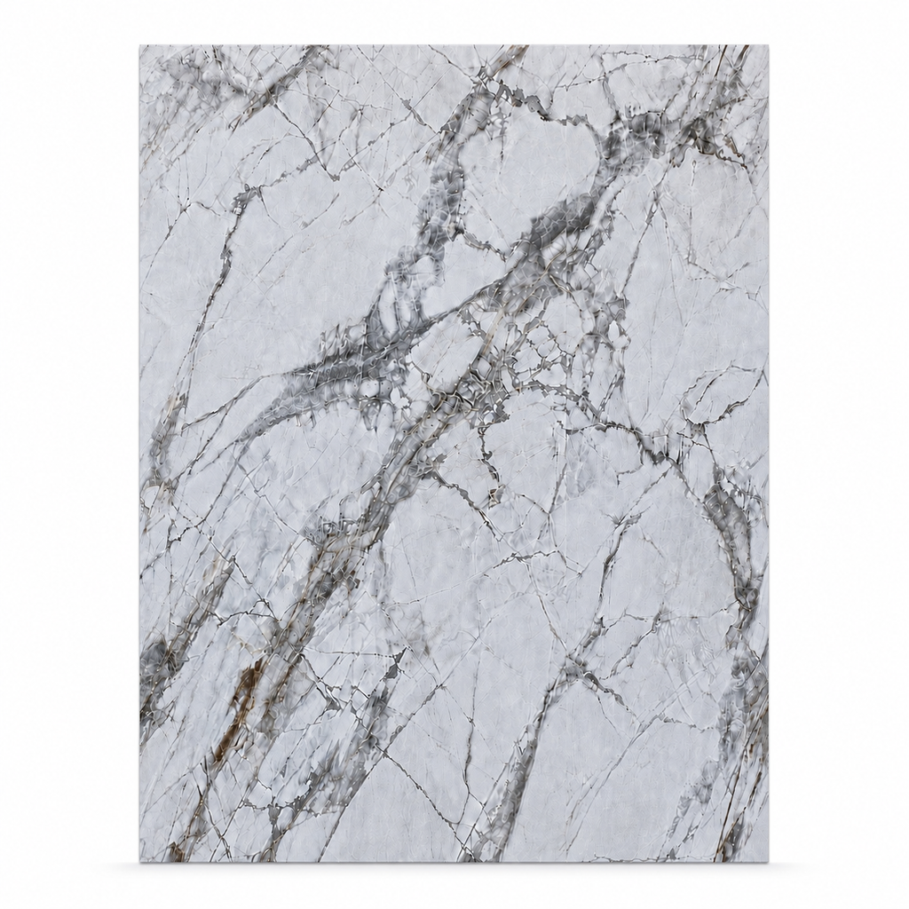 Invisible Grey Marble - SPC Click System - Wall Panel Set of 3, 180x280 cm