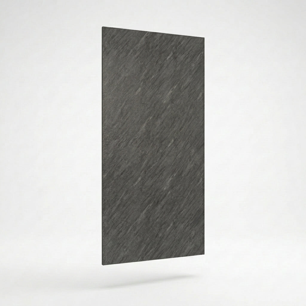 PVC-Wandpaneel Shadow Slate 280×122 cm vor hellem Hintergrund
