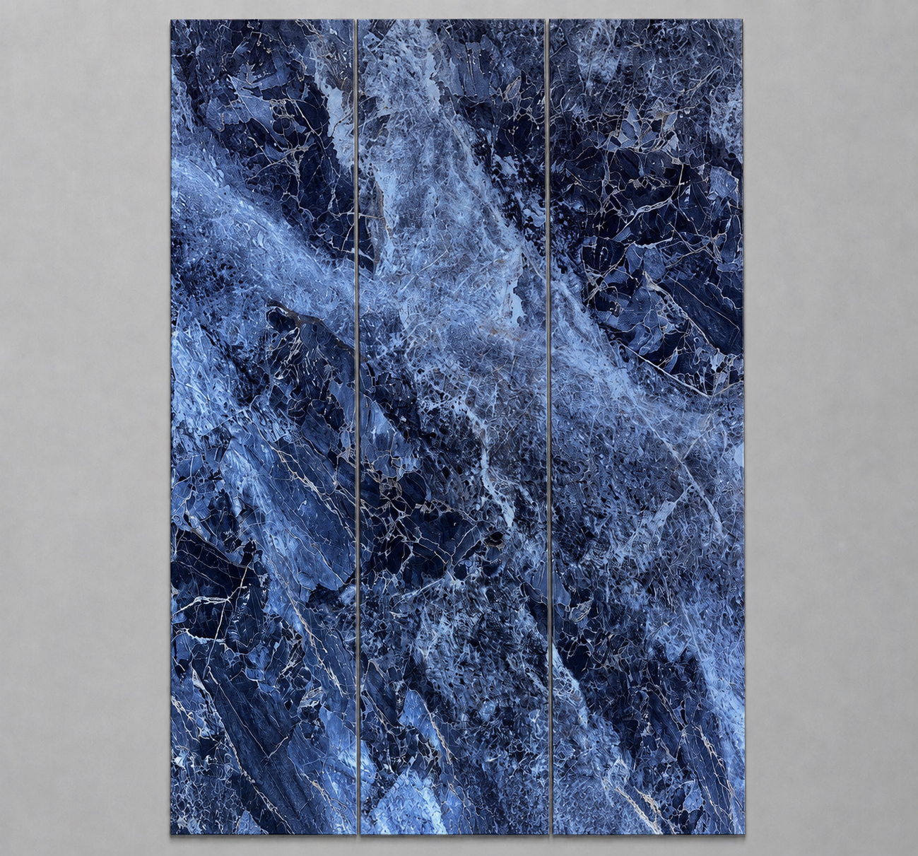 Sodalite Blue SPC Click System - Zestaw 3 Paneli Ściennych 60 × 280 cm