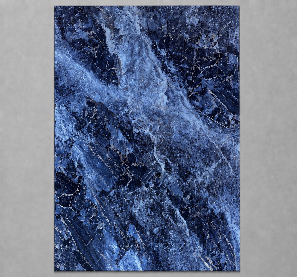 Sodalite Blue SPC Click System - Zestaw 3 Paneli Ściennych 60 × 280 cm