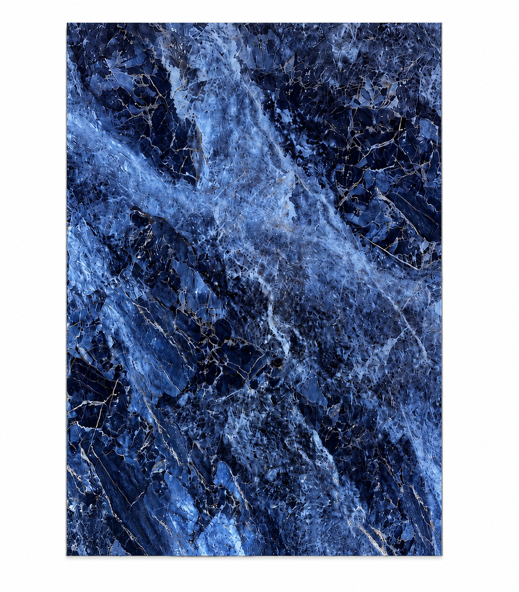 Sodalite Blue SPC Click System - Set of 3 Wall Panels 60 × 280 cm