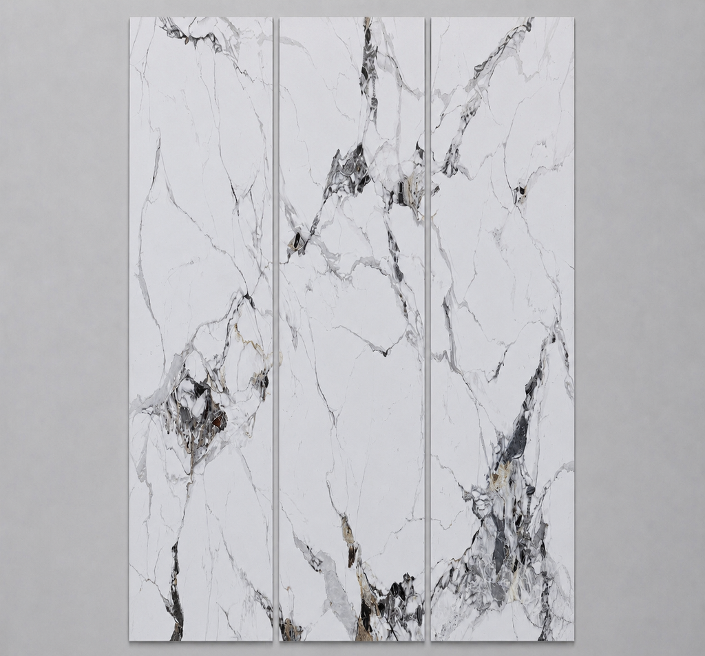 Statuario Premium SPC Click – Zestaw 3 Paneli Ściennych 60 × 280 cm