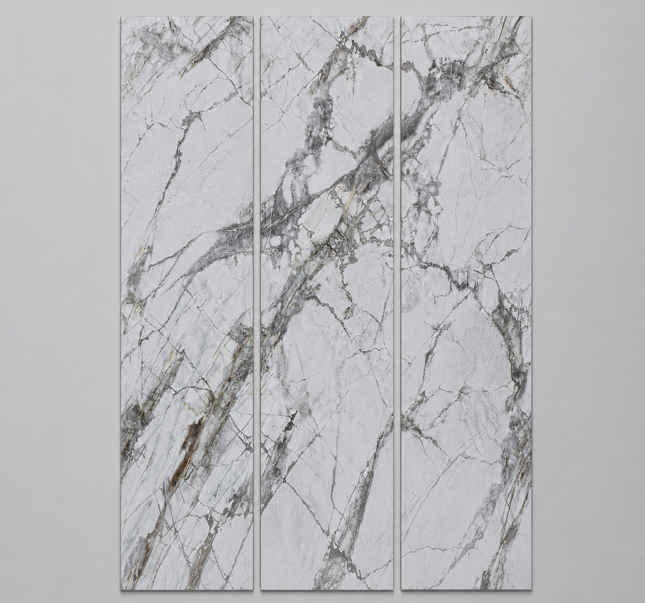Invisible Grey Marble - SPC Click system - płyta ścienna zestaw 3 szt. 180x280 cm